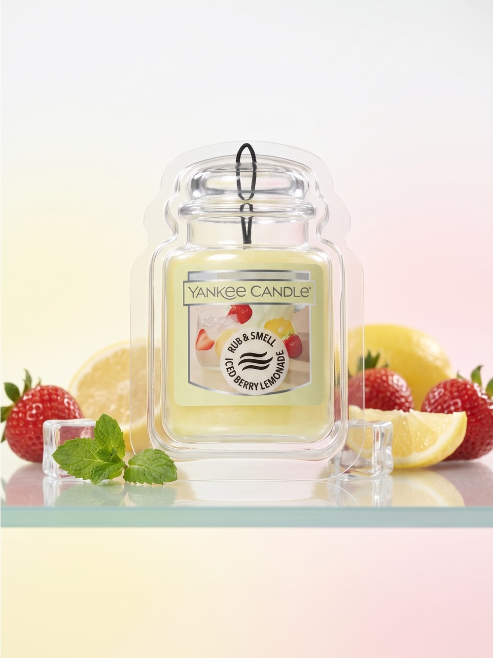 Yankee Candle Iced Berry Lemonade Car Air Freshener Hanging Scent New